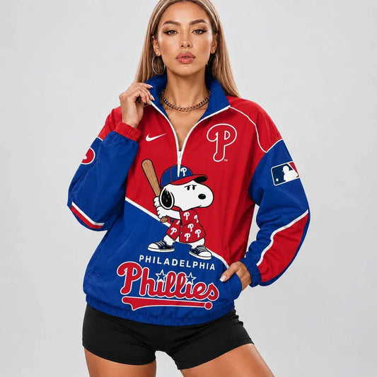 [HOMERUN DEAL] NEW CUSTOMIZED MLB11 PPS PHILADELPHIA PHILLIES V-NECK ZIPPER SWEATSHIRT JACKET