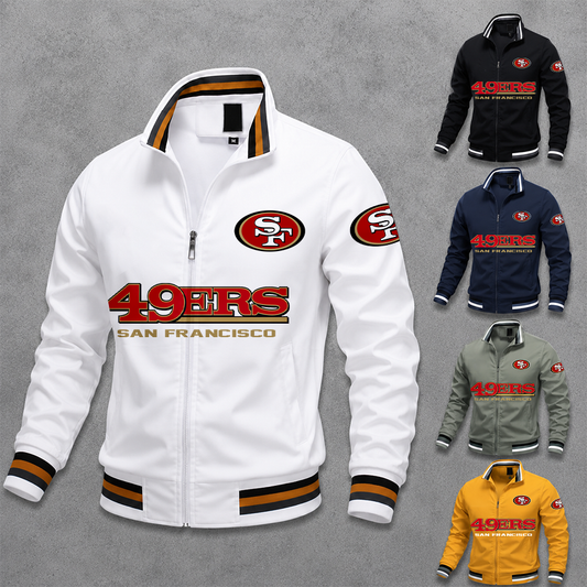 [TOUCHDOWN DEAL] NEW CUSTOMIZED NFL11 SF49 SAN FRANCISCO 49ERS MEN'S CASUAL JACKET