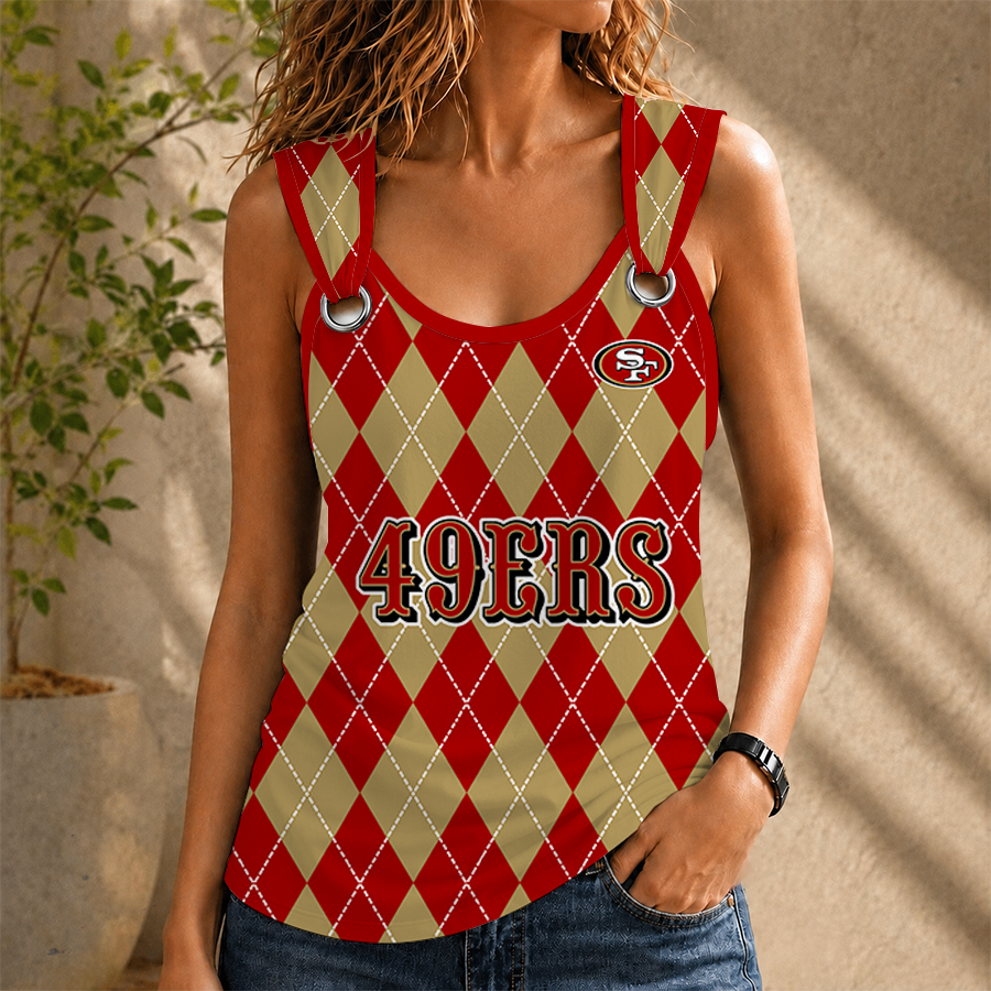 [TOUCHDOWN DEAL] NEW CUSTOMIZED NFL11 SF49 SAN FRANCISCO 49ERS O-RING SHOULDER TANK TOP
