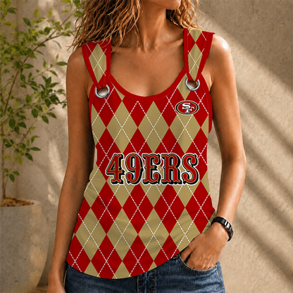 [TOUCHDOWN DEAL] NEW CUSTOMIZED NFL11 SF49 SAN FRANCISCO 49ERS O-RING SHOULDER TANK TOP