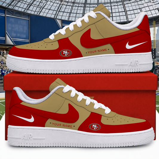 [TOUCHDOWN DEAL] NEW CUSTOMIZED NFL11 SF49 SAN FRANCISCO 49ERS AF1 SHOES