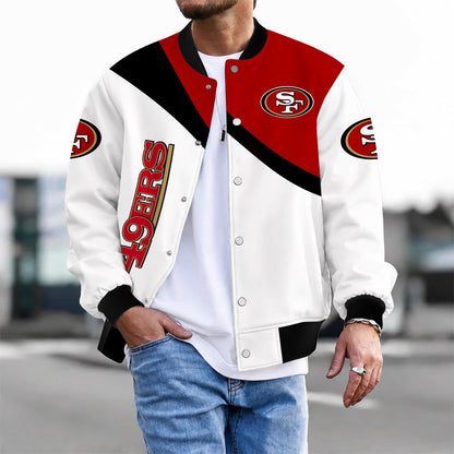 [TOUCHDOWN DEAL] NEW CUSTOMIZED NFL11 SF49 SAN FRANCISCO 49ERS SATIN VARSITY & BASEBALL JACKET