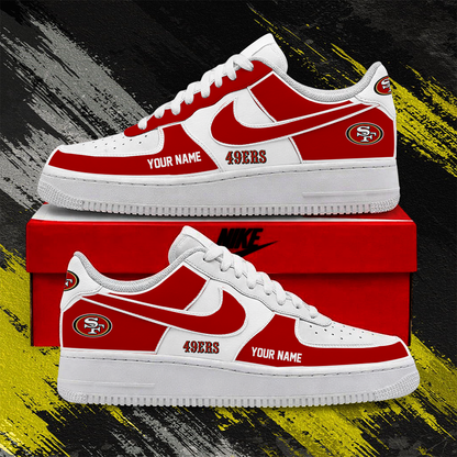 [TOUCHDOWN DEAL] NEW CUSTOMIZED NFL11 SF49 SAN FRANCISCO 49ERS AF1 SHOES