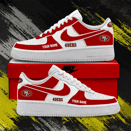 [TOUCHDOWN DEAL] NEW CUSTOMIZED NFL11 SF49 SAN FRANCISCO 49ERS AF1 SHOES