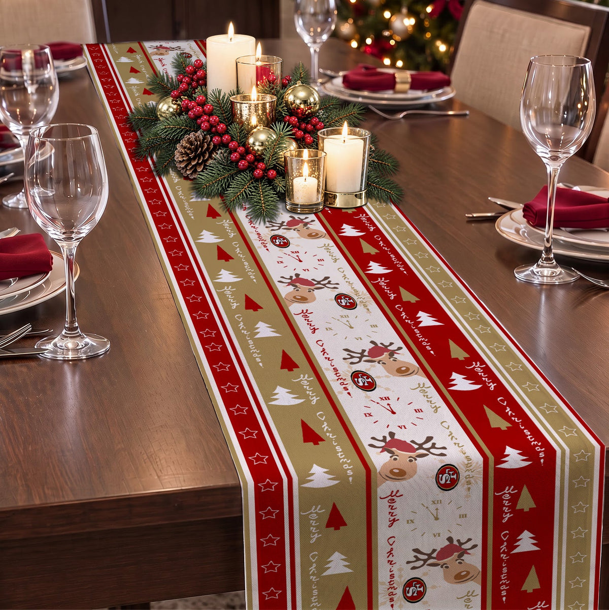 [TOUCHDOWN DEAL] NEW CUSTOMIZED NFL11 SF49 SAN FRANCISCO 49ERS TABLE RUNNER