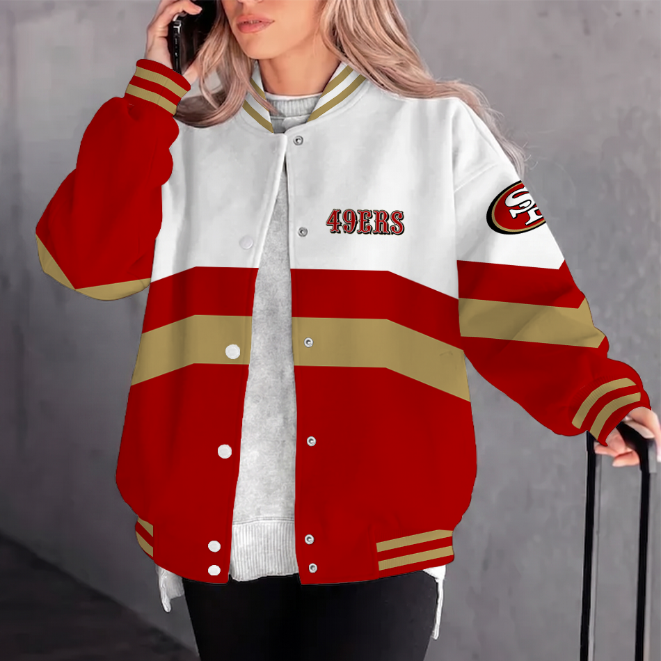 [TOUCHDOWN DEAL] NEW CUSTOMIZED NFL11 SF49 SAN FRANCISCO 49ERS SATIN VARSITY & BASEBALL JACKET