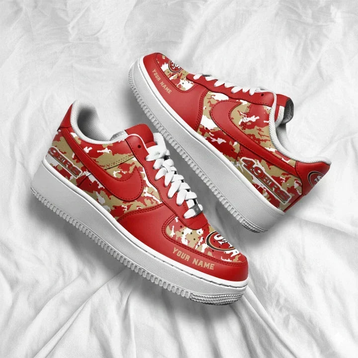 [TOUCHDOWN DEAL] NEW CUSTOMIZED NFL11 SF49 SAN FRANCISCO 49ERS AF1 SNEAKERS
