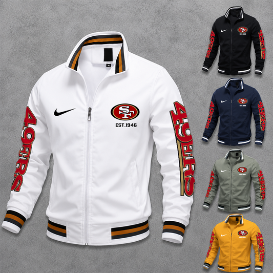 [TOUCHDOWN DEAL] NEW CUSTOMIZED NFL11 SF49 SAN FRANCISCO 49ERS MEN'S CASUAL JACKET