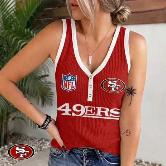 [TOUCHDOWN DEAL] NEW CUSTOMIZED NFL11 SF49 SAN FRANCISCO 49ERS WOMEN'S V-NECK TANK TOP
