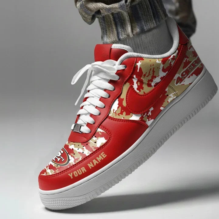 [TOUCHDOWN DEAL] NEW CUSTOMIZED NFL11 SF49 SAN FRANCISCO 49ERS AF1 SNEAKERS