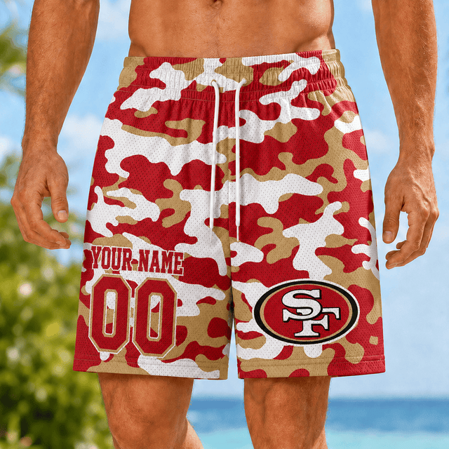 [TOUCHDOWN DEAL] NEW CUSTOMIZED NFL11 SF49 SAN FRANCISCO 49ERS SHORT PANTS