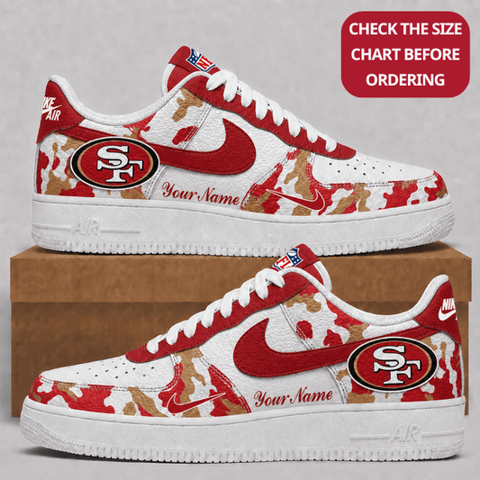 [TOUCHDOWN DEAL] NEW CUSTOMIZED NFL11 SF49 SAN FRANCISCO 49ERS AF1 SHOES
