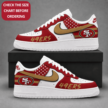 [TOUCHDOWN DEAL] NEW CUSTOMIZED NFL11 SF49 SAN FRANCISCO 49ERS AF1 SHOES