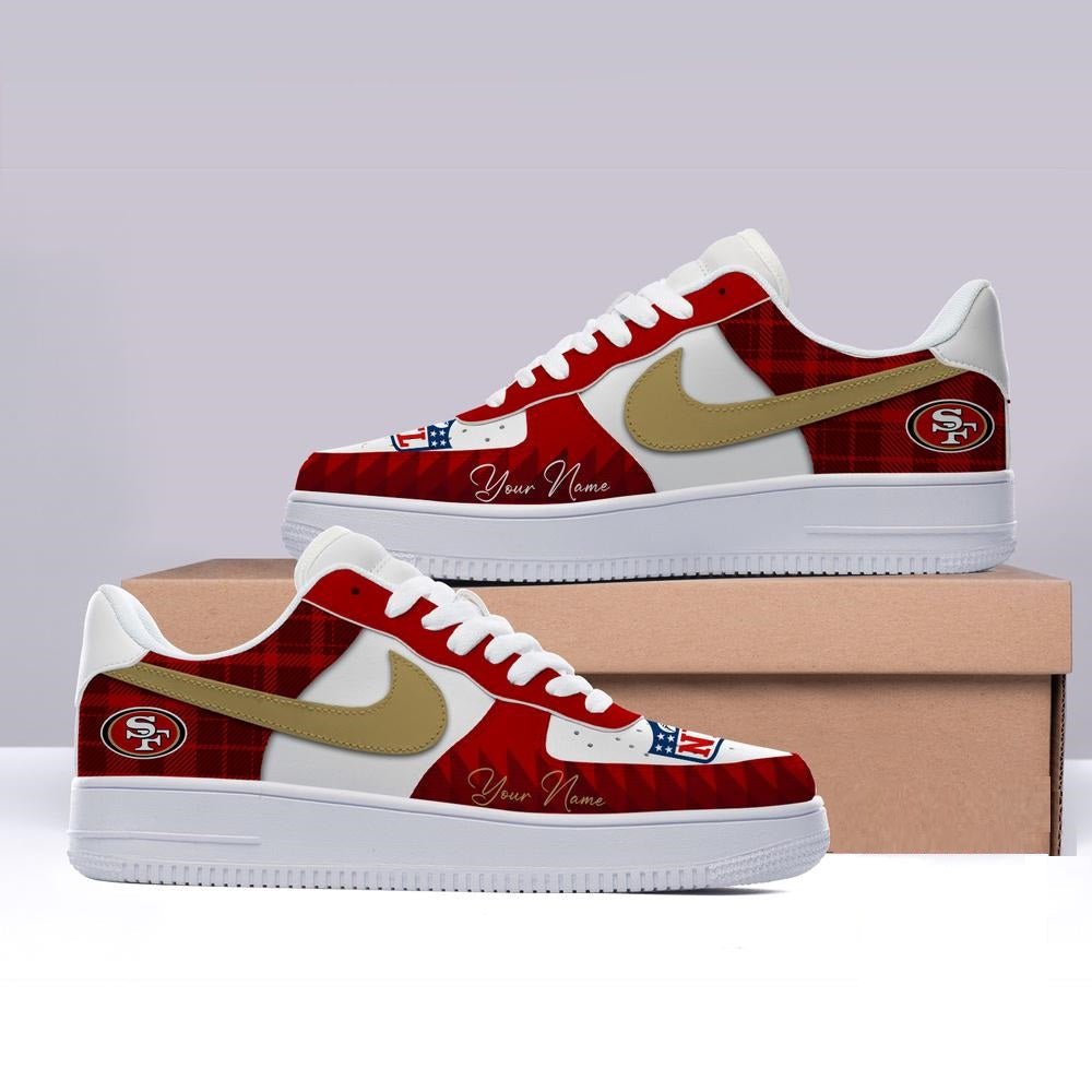 [TOUCHDOWN DEAL] NEW CUSTOMIZED NFL11 SF49 SAN FRANCISCO 49ERS AF1 SHOES