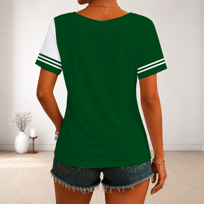 [HOT DEAL] NEW CUSTOMIZED NBA11 MBU MILWAUKEE BUCKS V-NECK FEMALE SHIRT