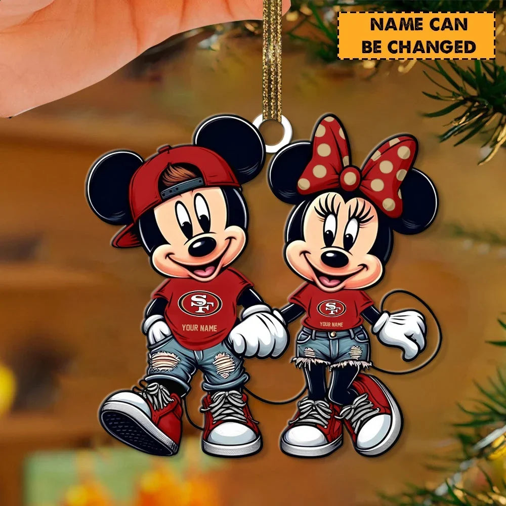 [TOUCHDOWN DEAL] NEW CUSTOMIZED NFL11 SF49 SAN FRANCISCO 49ERS CHRISTMAS ACRYLIC ORNAMENT