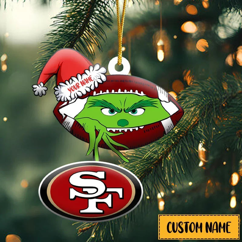 [TOUCHDOWN DEAL] NEW CUSTOMIZED NFL11 SF49 SAN FRANCISCO 49ERS CHRISTMAS ACRYLIC ORNAMENT