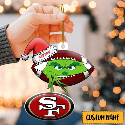 [TOUCHDOWN DEAL] NEW CUSTOMIZED NFL11 SF49 SAN FRANCISCO 49ERS CHRISTMAS ACRYLIC ORNAMENT