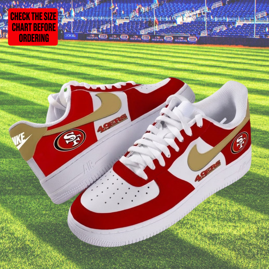 [TOUCHDOWN DEAL] NEW CUSTOMIZED NFL11 SF49 SAN FRANCISCO 49ERS AF1 SHOES