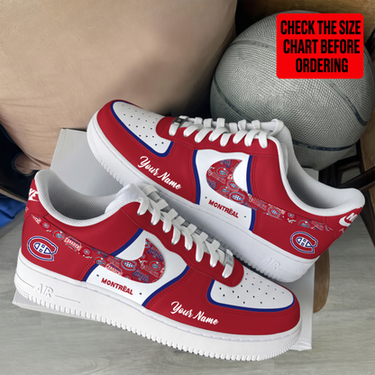 [PUCK DROP DEAL] NEW CUSTOMIZED NHL11 MCD MONTREAL CANADIENS AF1 SHOES