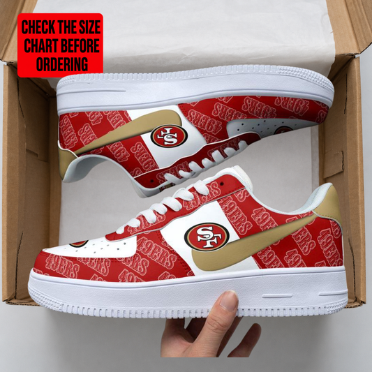 [TOUCHDOWN DEAL] NEW CUSTOMIZED NFL11 SF49 SAN FRANCISCO 49ERS AF1 SHOES