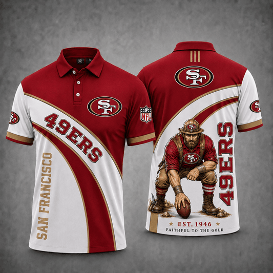 [TOUCHDOWN DEAL] NEW CUSTOMIZED NFL11 SF49 SAN FRANCISCO 49ERS POLO SHIRT
