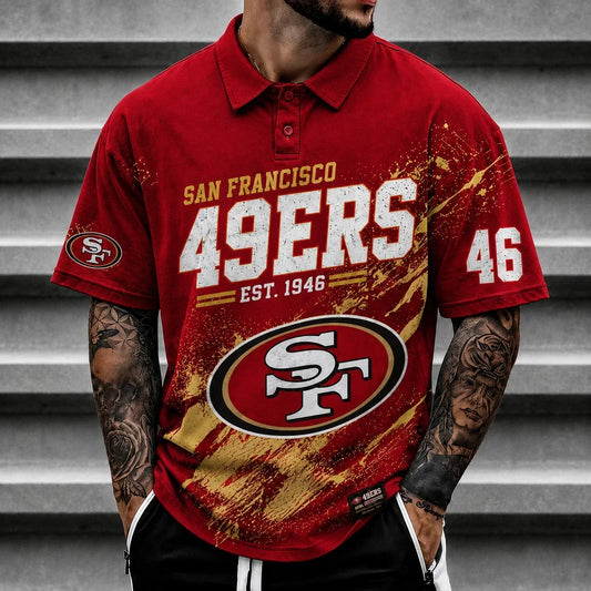 [TOUCHDOWN DEAL] NEW CUSTOMIZED NFL11 SF49 SAN FRANCISCO 49ERS POLO SHIRT