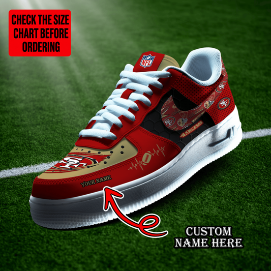[TOUCHDOWN DEAL] NEW CUSTOMIZED NFL11 SF49 SAN FRANCISCO 49ERS AF1 SHOES