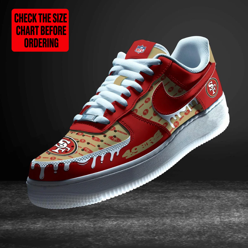 [TOUCHDOWN DEAL] NEW CUSTOMIZED NFL11 SF49 SAN FRANCISCO 49ERS AF1 SHOES