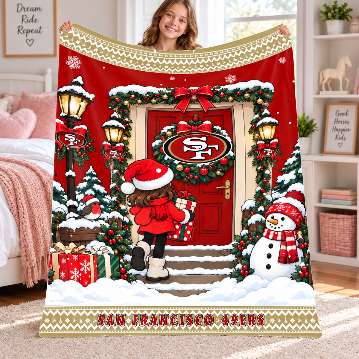 [TOUCHDOWN DEAL] NEW CUSTOMIZED NFL11 SF49 THE 49ERS FLEECE BLANKET