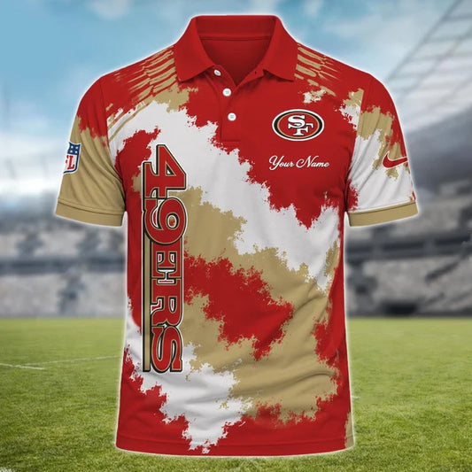 [TOUCHDOWN DEAL] NEW CUSTOMIZED NFL11 SF49 SAN FRANCISCO 49ERS MULTICOLOR POLO SHIRT