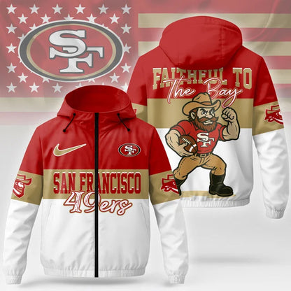 [TOUCHDOWN DEAL] NEW CUSTOMIZED NFL11 SF49 SAN FRANCISCO 49ERS WINDBREAKER JACKET