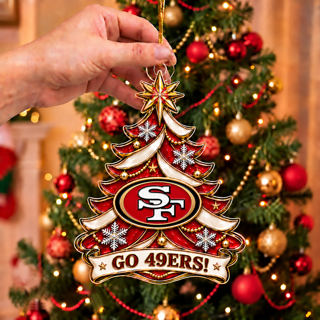 [TOUCHDOWN DEAL] NEW CUSTOMIZED NFL11 SF49 SAN FRANCISCO 49ERS CHRISTMAS ACRYLIC ORNAMENT