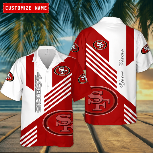 [TOUCHDOWN DEAL] NEW CUSTOMIZED NFL11 SF49 SAN FRANCISCO 49ERS UNISEX HAWAIIAN SHIRT