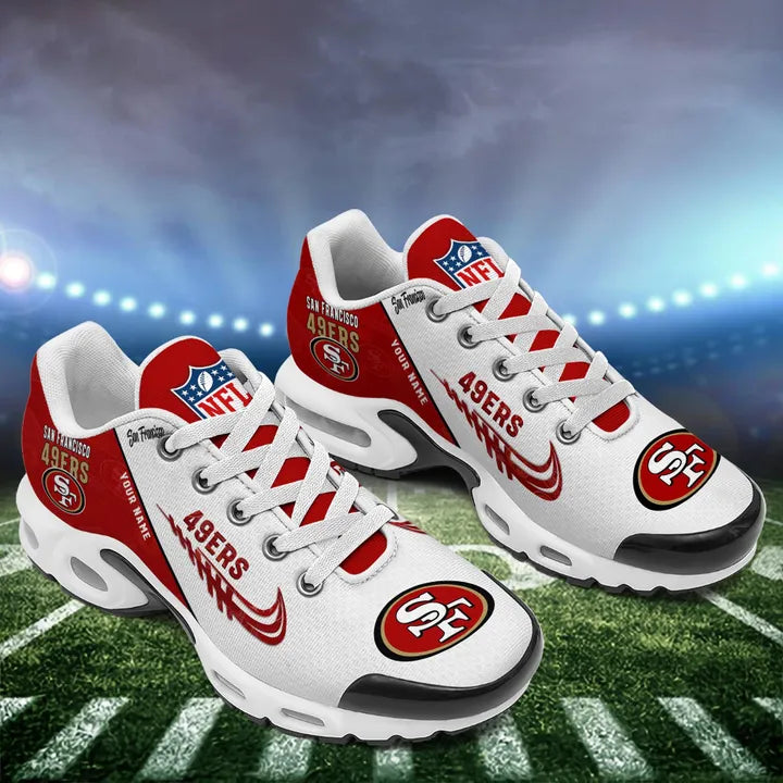 [TOUCHDOWN DEAL] NEW CUSTOMIZED NFL11 SF49 SAN FRANCISCO 49ERS AIR MAX PLUS SNEAKERS