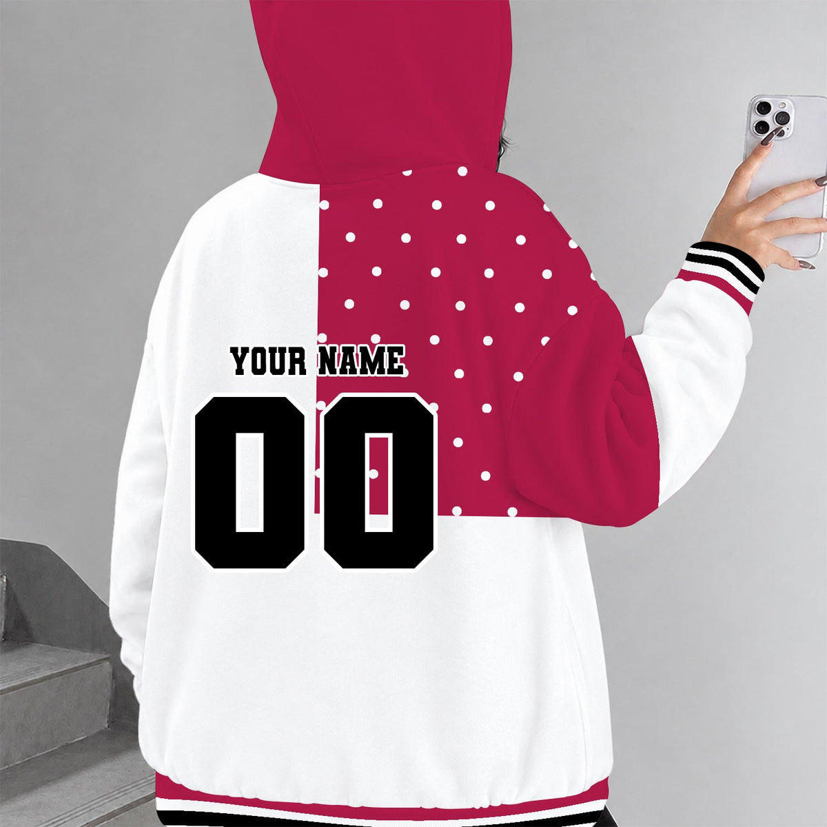 [TOUCHDOWN DEAL] NEW CUSTOMIZED NCAA FBS12 AKR ARKANSAS RAZORBACKS ZIP HOODIE