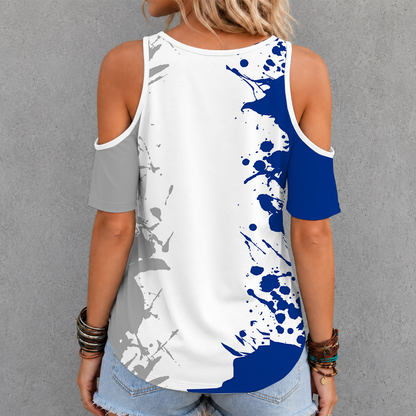 [SLAM DUNK DEAL] NEW CUSTOMIZED NCAA MAM12 DLD DUKE BLUE DEVILS CRISS CROSS V-NECK TOP