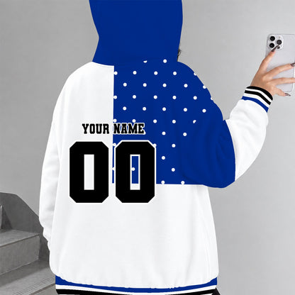 [SLAM DUNK DEAL] NEW CUSTOMIZED NCAA MAM12 DLD DUKE BLUE DEVILS STRAPPY ZIP HOODIE