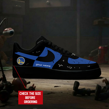 [SLAM DUNK DEAL] NEW CUSTOMIZED NBA12 GSW GOLDEN STATE WARRIORS AF1 SHOES