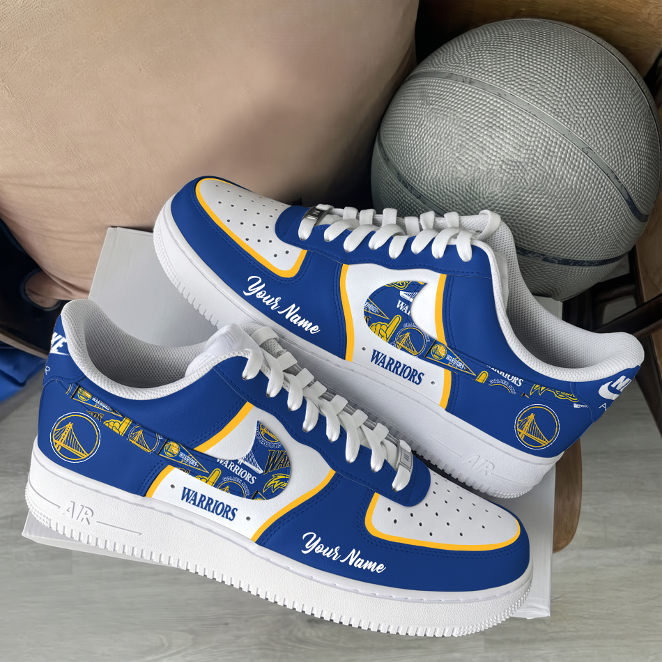 [SLAM DUNK DEAL] NEW CUSTOMIZED NBA12 GSW GOLDEN STATE WARRIORS AF1 SHOES