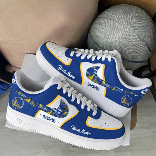 [SLAM DUNK DEAL] NEW CUSTOMIZED NBA12 GSW GOLDEN STATE WARRIORS AF1 SHOES
