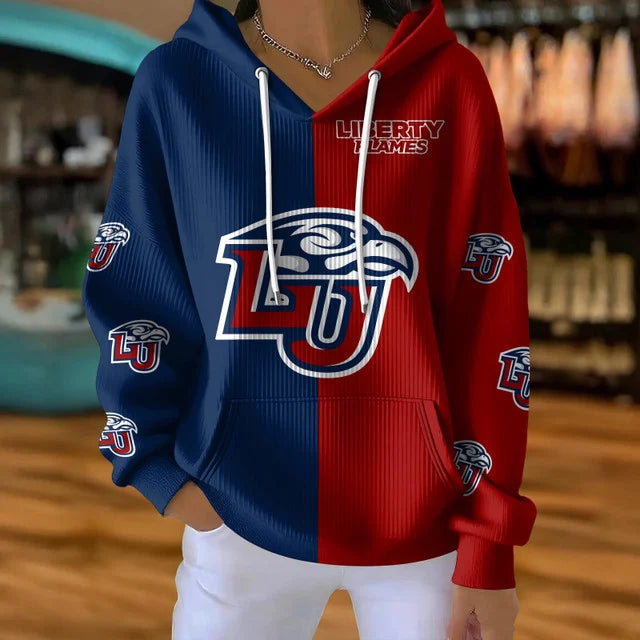 [HOOPS SPECIAL] NEW CUSTOMIZED NCAA CFH12 LIF LIBERTY FLAMES RIBBED HOODIE & SWEATSHIRT