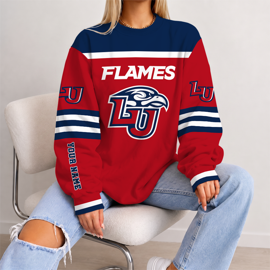 [HOOPS SPECIAL] NEW CUSTOMIZED NCAA CFH12 LIF LIBERTY FLAMES UNISEX SWEATSHIRT