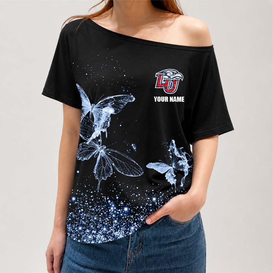 [HOOPS SPECIAL] NEW CUSTOMIZED NCAA CFH12 LIF LIBERTY FLAMES OFF-SHOULDER SHIRT