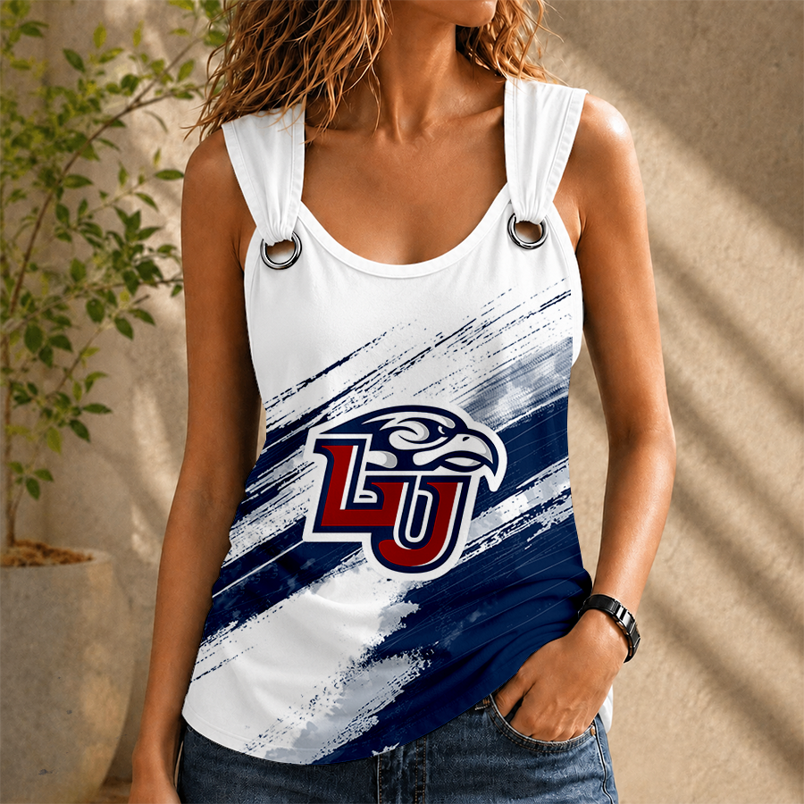 [HOOPS SPECIAL] NEW CUSTOMIZED NCAA CFH12 LIF LIBERTY FLAMES O-RING SHOULDER TANK TOP