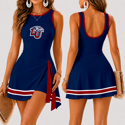 [HOOPS SPECIAL] NEW CUSTOMIZED NCAA CFH12 LIF LIBERTY FLAMES WOMEN'S SUMMER SKORT DRESS