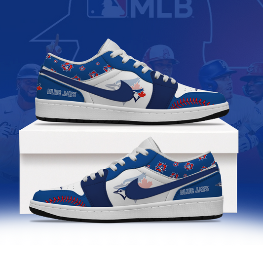 [HOMERUN DEAL] NEW CUSTOMIZED MLB12 TBJ TORONTO BLUE JAYS AIR JORDAN LOW SHOES