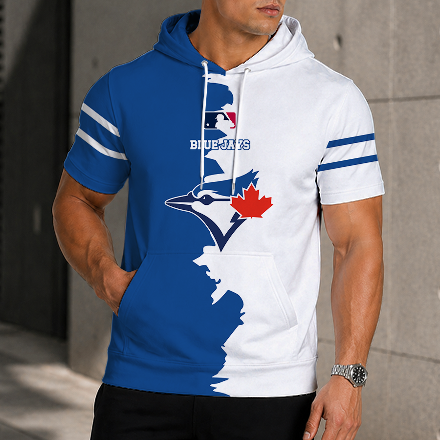[HOMERUN DEAL] NEW CUSTOMIZED MLB12 TBJ TORONTO BLUE JAYS SHORT SLEEVE HOODIE