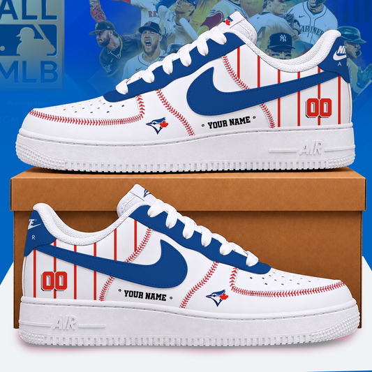 [HOMERUN DEAL] NEW CUSTOMIZED MLB12 TBJ TORONTO BLUE JAYS AF1 SHOES