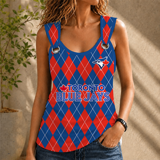 [HOMERUN DEAL] NEW CUSTOMIZED MLB12 TBJ TORONTO KHAKI JAYS O-RING SHOULDER TANK TOP